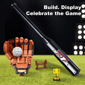 HayXUN baseball building set ball detail with realistic stitching for decor
