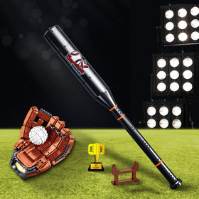 HayXUN baseball building set final sculpture ready for desk or mantel