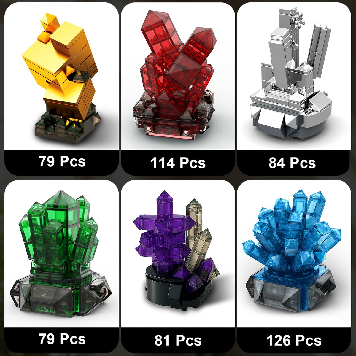 HAYXUN gemstone building blocks kit gift-ready packaging for mom or wife.