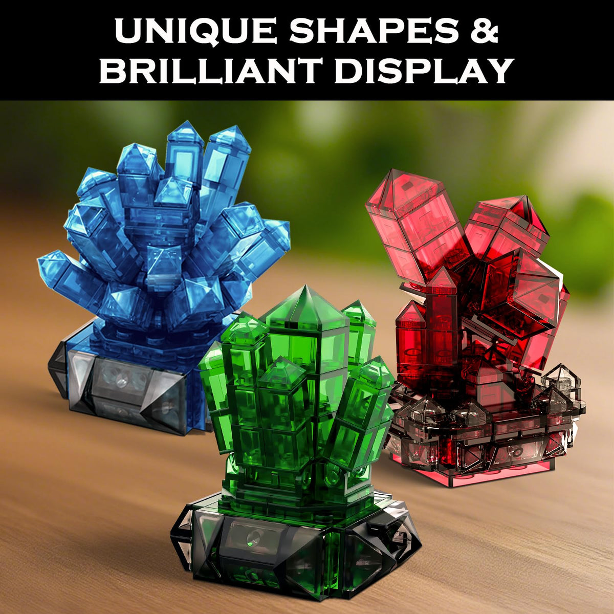 HAYXUN gemstone building blocks kit me-time crafting promotes relaxing creativity.