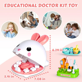 HAYXUN kid-friendly playset inspires screen-free, creative dental role play.