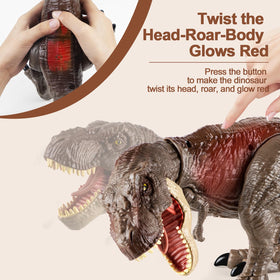 HAYXUN T-Rex snapping jaw feature enhances interactive dinosaur pretend play.