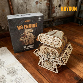 HayXUN V8 engine gift for men and teens appeals to car lovers and DIY enthusiasts.