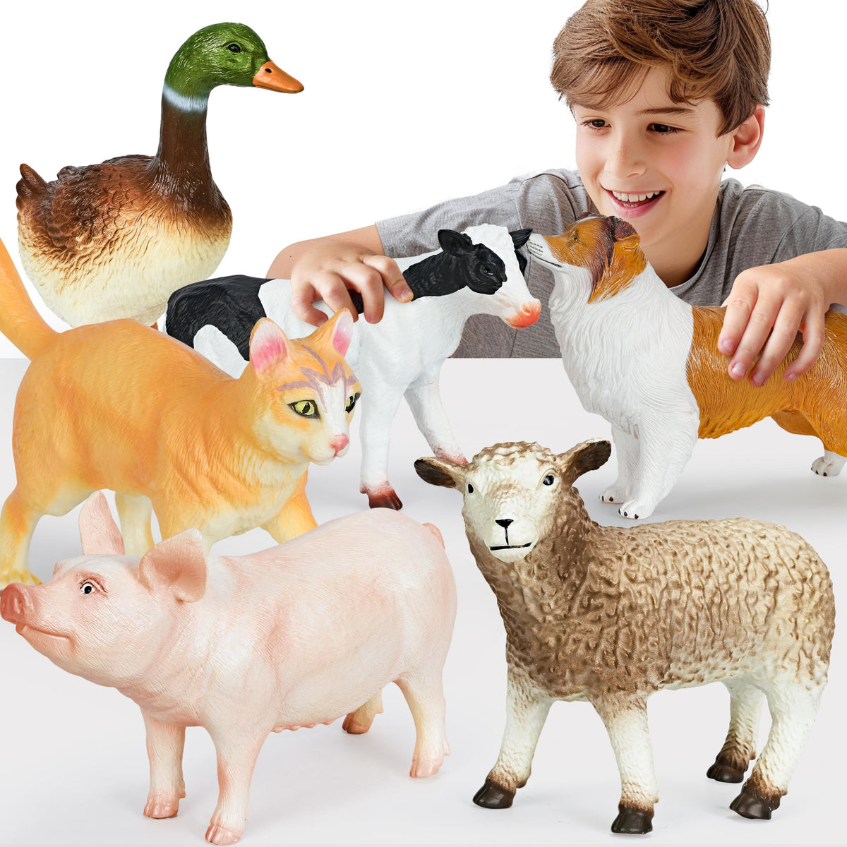 Hazibao soft jumbo farm animal dog — safe, large toy ideal for imaginative play