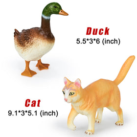 Hazibao soft jumbo farm animal duck — vibrant, non-sharp toy for pretend barnyard