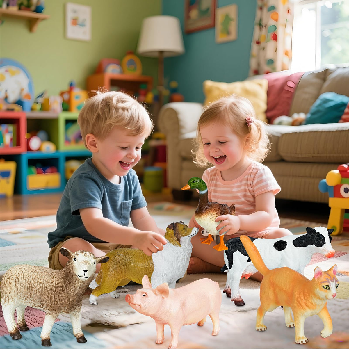 Hazibao soft jumbo farm animal pig — durable, safe toy for role play