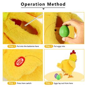 hbbhml fluffy Easter gift set chicken toy for family fun