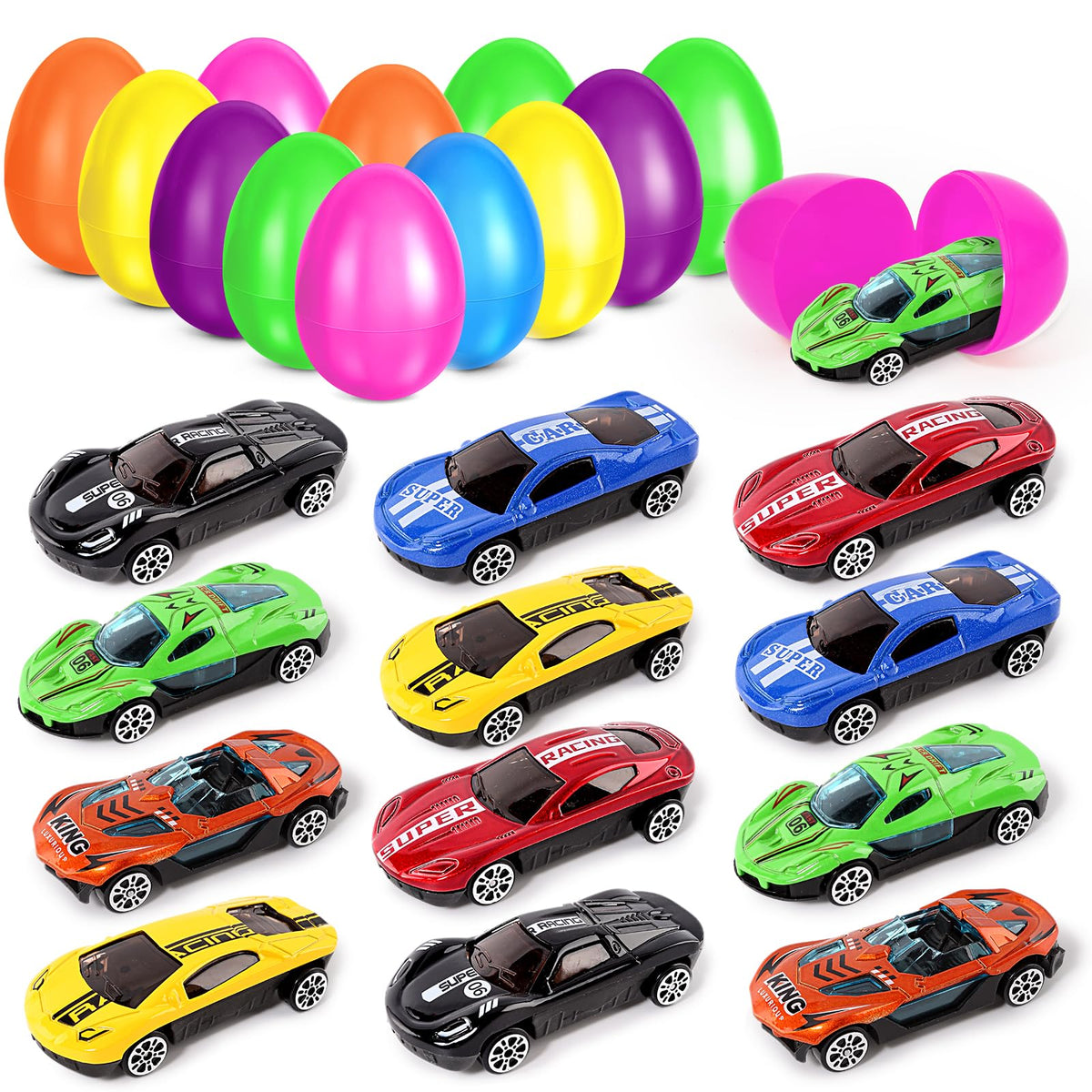 Hbjnnug 12-pack prefilled Easter eggs with toys for exciting hunts