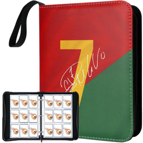 HBK Soccer Card Binder front view shows 900-pocket capacity for organized card collections.