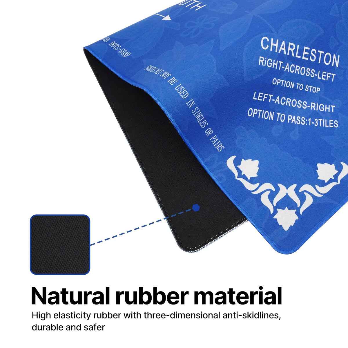 HBLEDOT Mahjong Mat with non-slip backing keeps play steady.