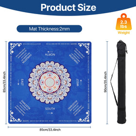 HBLEDOT Mahjong Mat laid flat on table with anti-slip backing for stable play.