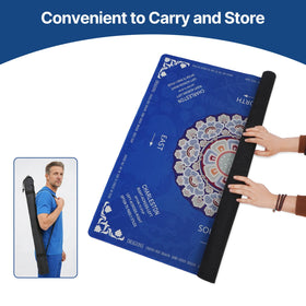 HBLEDOT dark blue mat on square table for board games.