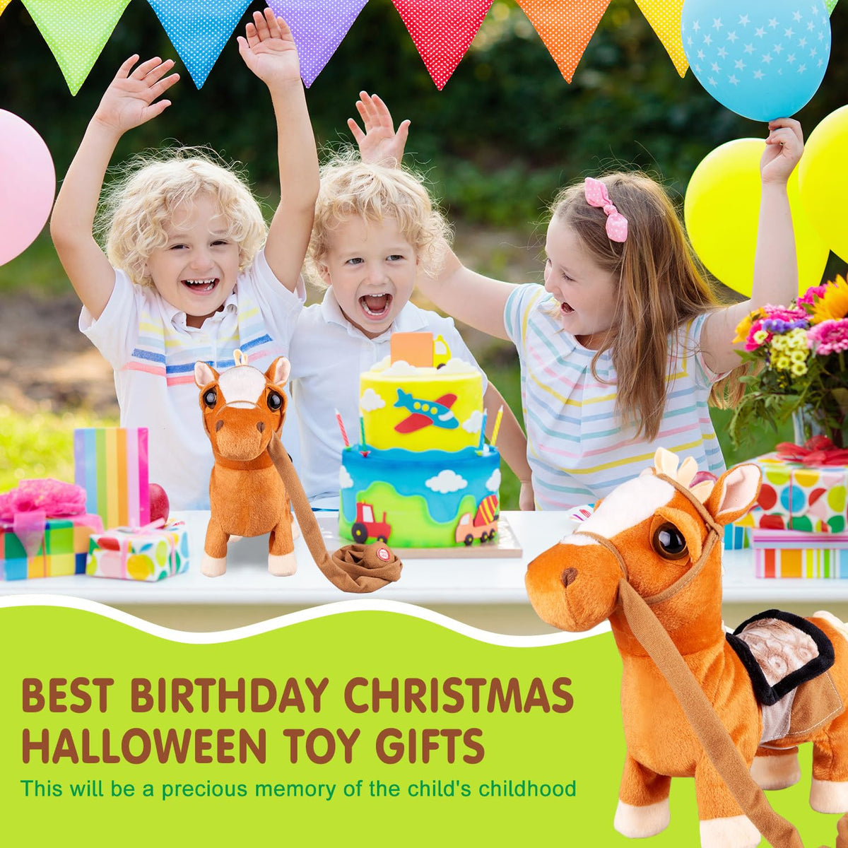 HCdoujoy soft plush cover invites hugs and long-lasting cuddles during playtime.