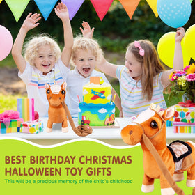 HCdoujoy soft plush cover invites hugs and long-lasting cuddles during playtime.