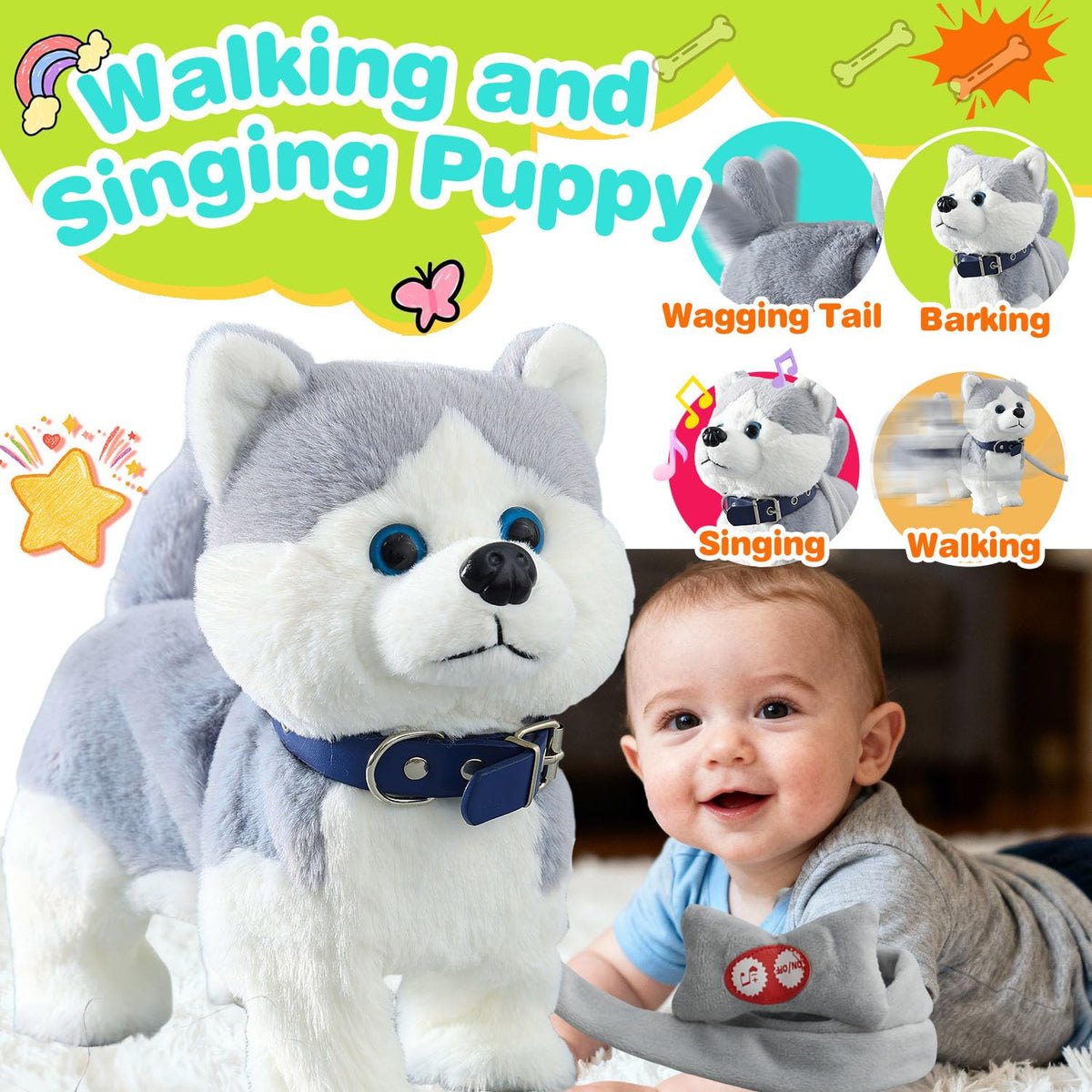HCDoujoy dancing-singing-toy showing lively movement and music