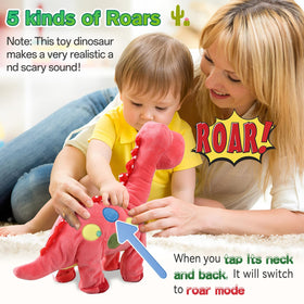 HCdoujoy Pink dinosaur speaking and imitating for storytelling