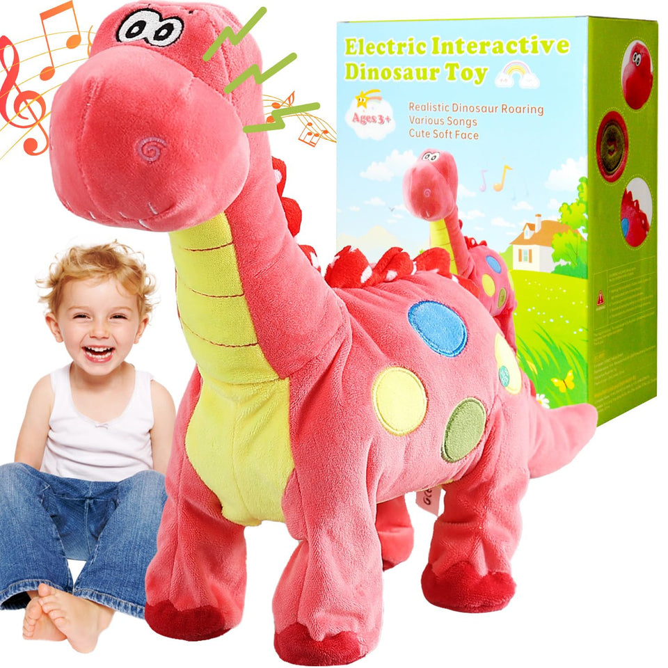 HCdoujoy Pink dinosaur walking for interactive play and imagination