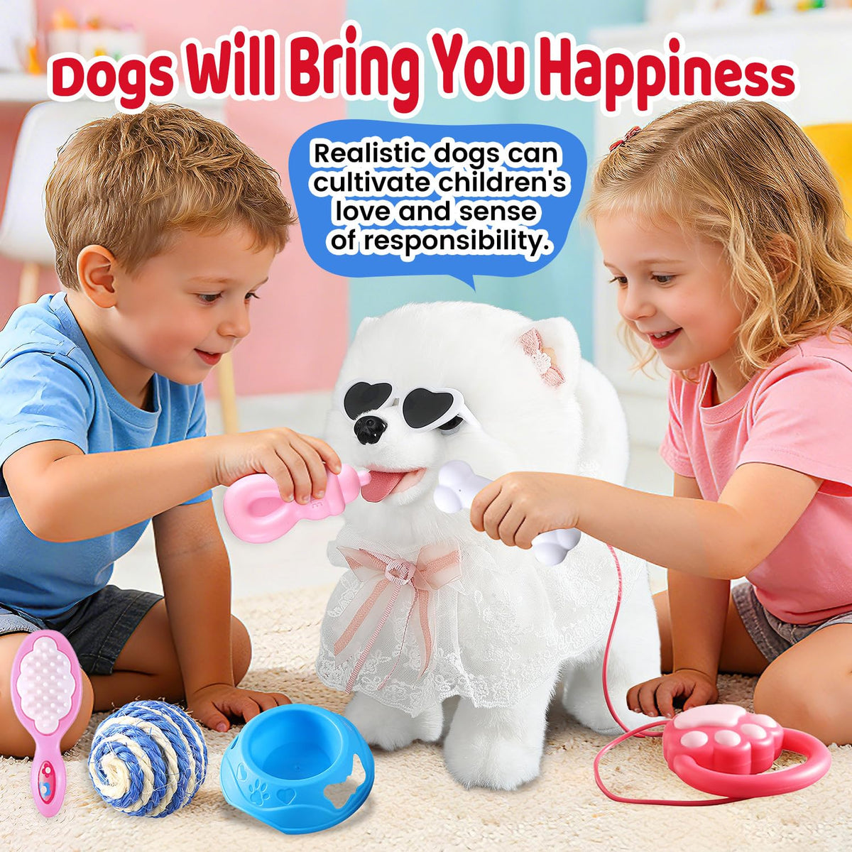 HCdoujoy tongue wagging dog toy highlighting realistic licking action