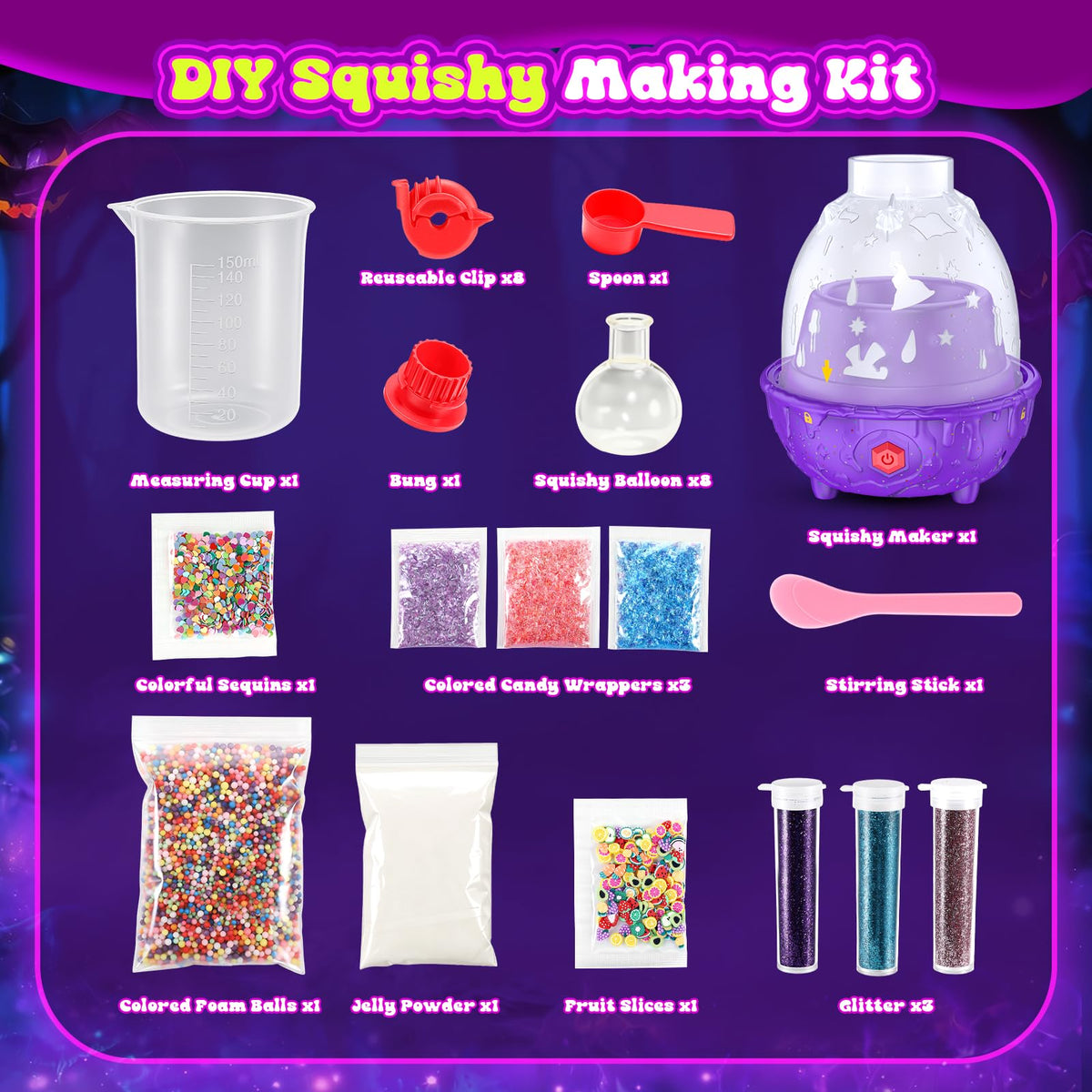 HCHILDHOOD DIY Squishy Maker Kit finished squishy showcases sensory play value