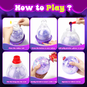 HCHILDHOOD DIY Squishy Maker Kit glitter mix-ins offer colorful, imaginative customization