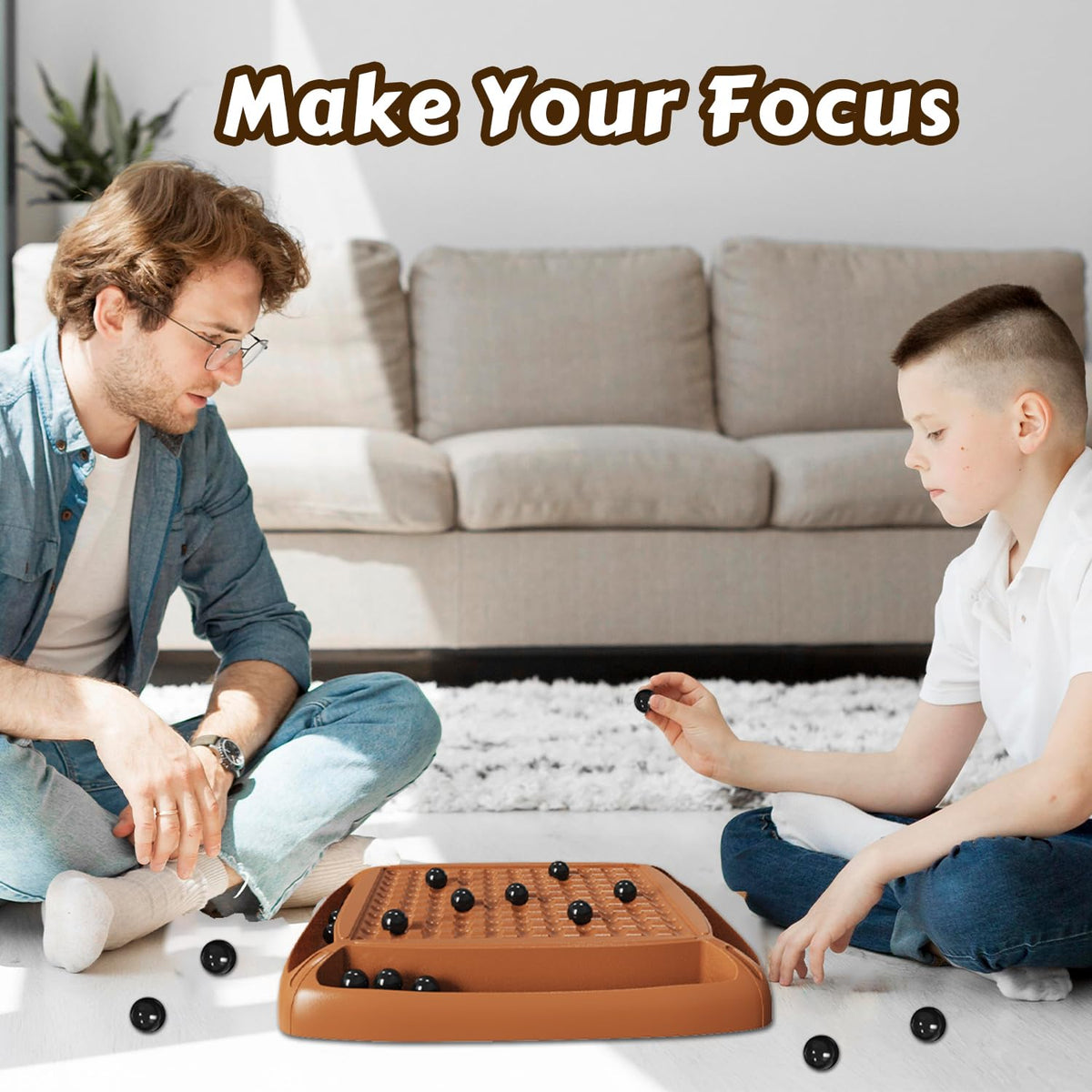 Hcusus family game night scene emphasizes screen-free entertainment for all ages.