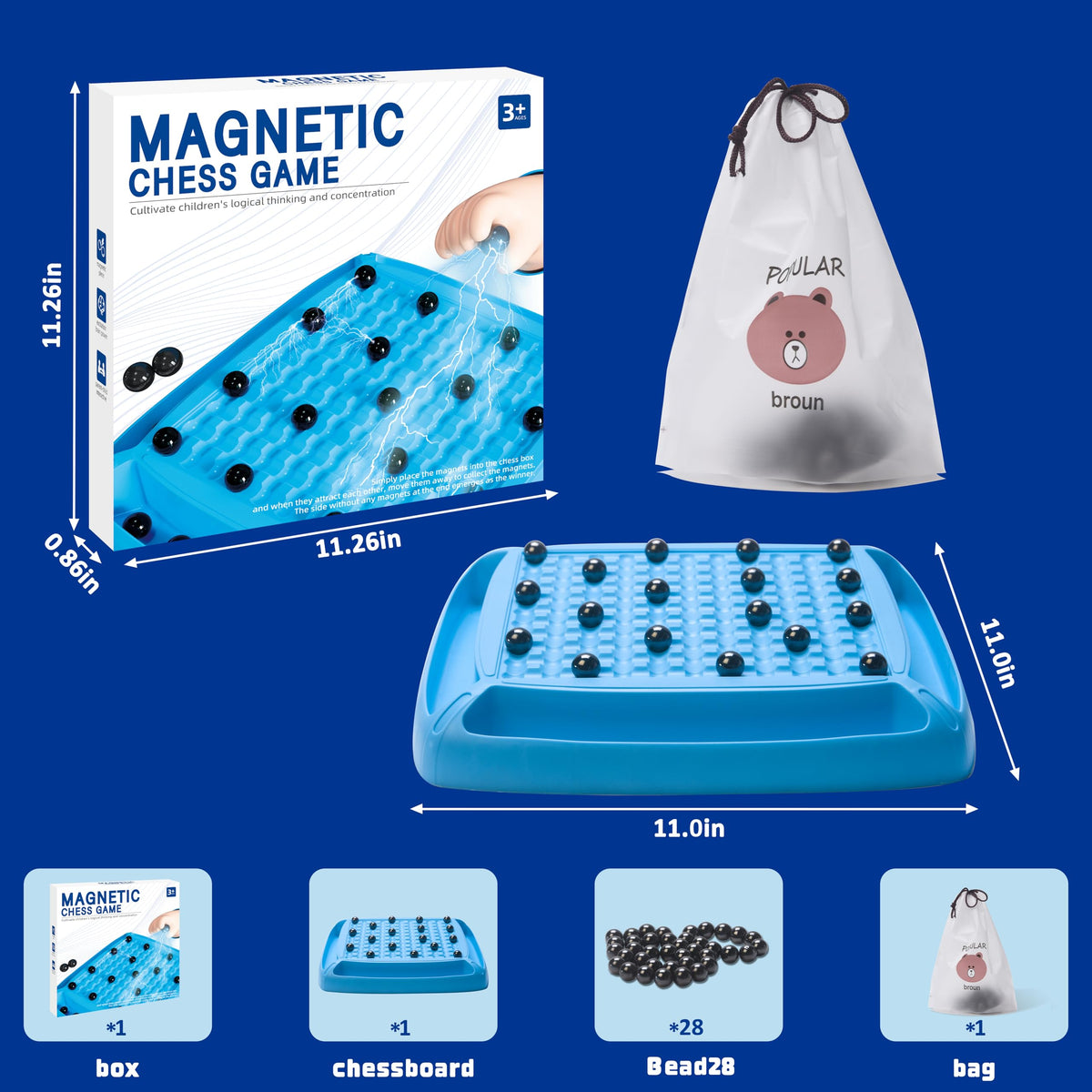 Hcusus magnet game for 2-4 players boosts social play