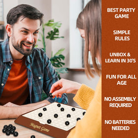Hcusus magnet game travel case doubles as durable board.