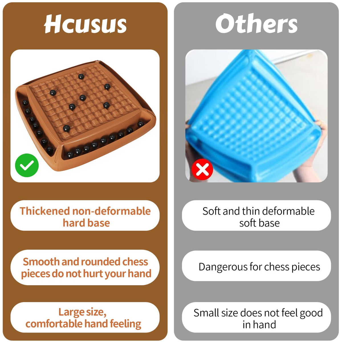 Hcusus portable board ready for travel, easy to carry and set up anywhere.
