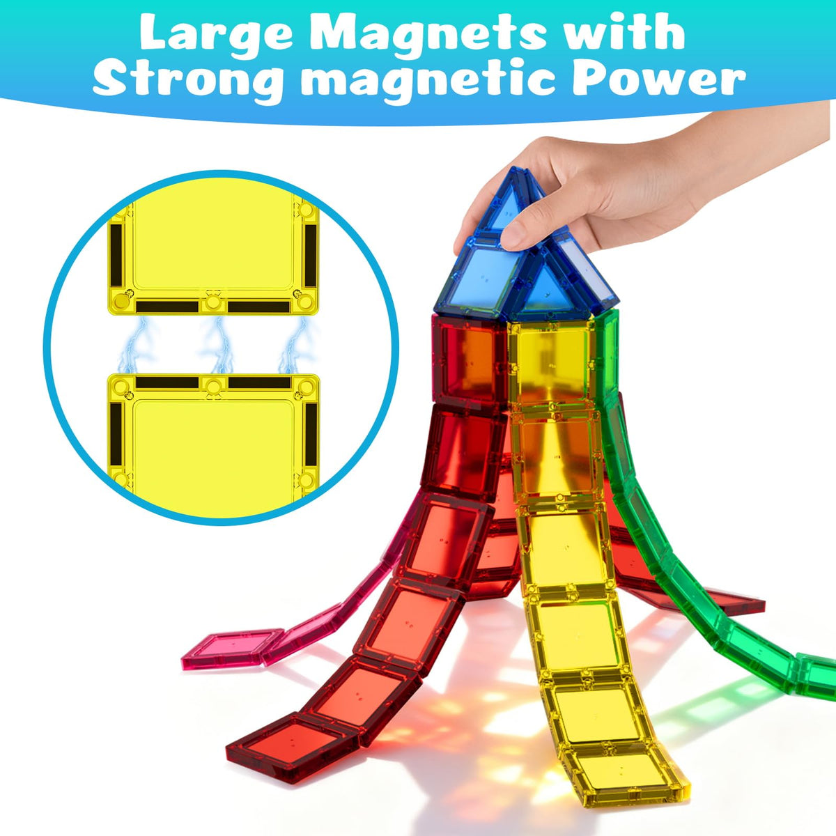 HDCooL magnets provide strong attraction for stable multi-layer builds.