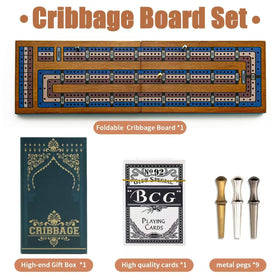 Hdsahdok cribbage board showing built-in storage for organized accessories.