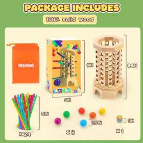 Hdsahdok Montessori colorful sticks promote color recognition and fine motor precision