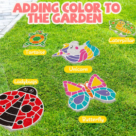 Hdsahdok stepping-stones ladybug stone for painting, cheerful color exploration for children.