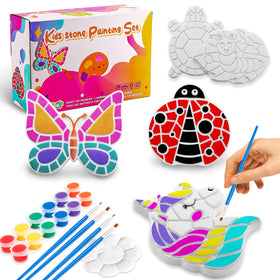 Hdsahdok stepping-stones unicorn stone for painting, a colorful garden art project for kids.