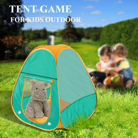 HDUAWHE foldable play tent in compact bag for portable storage