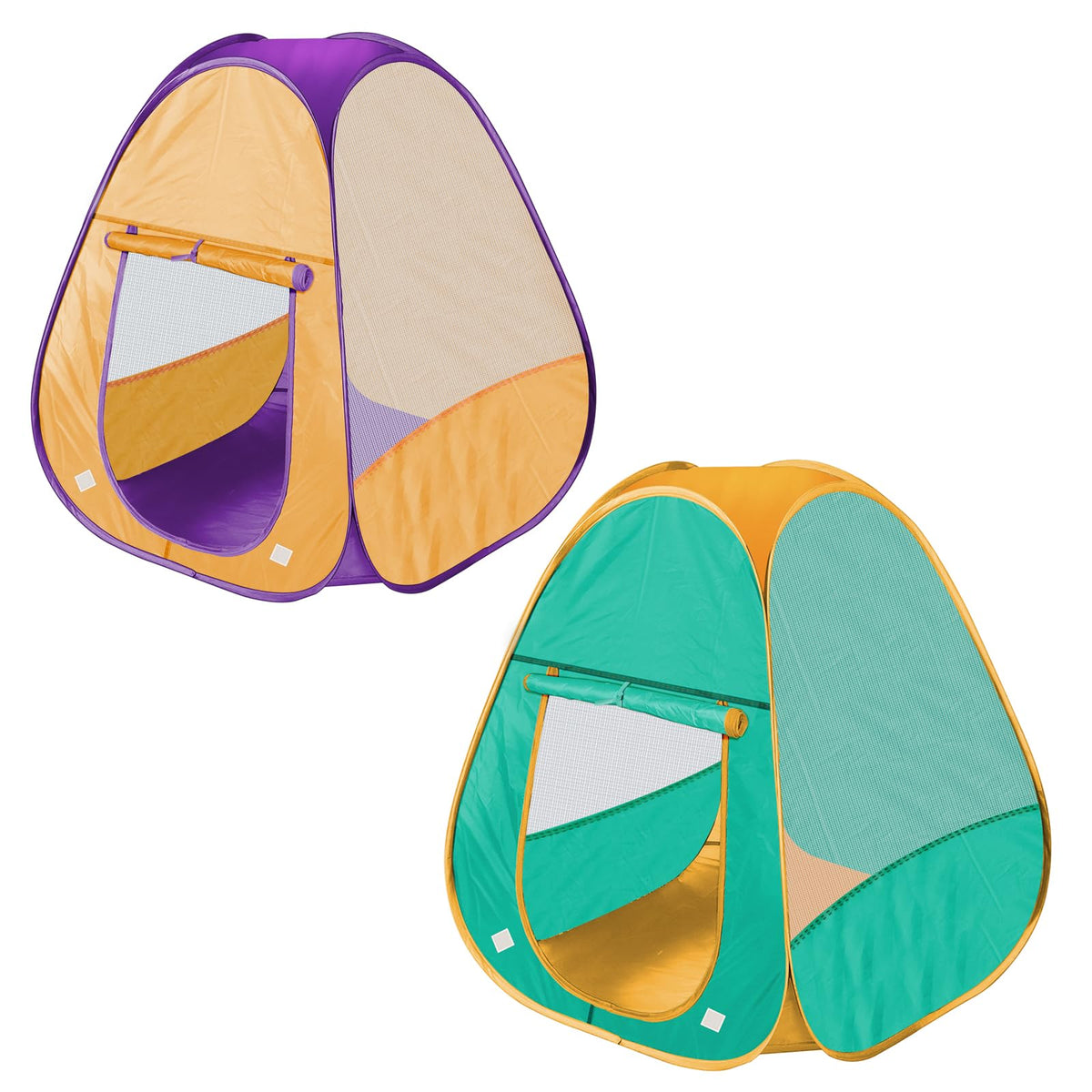 HDUAWHE kids play tent pop-up green orange for instant setup and shared fun