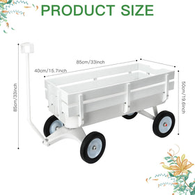 HDYEGIOU flower girl wagon with removable wooden side panels for easy customization.