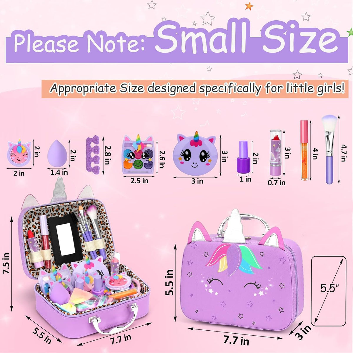 Heaning portable makeup case with mirror for on-the-go fun.