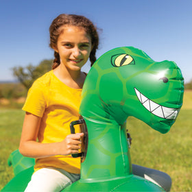 HearthSong Hop N Go colorful dino design sparks imaginative adventures.