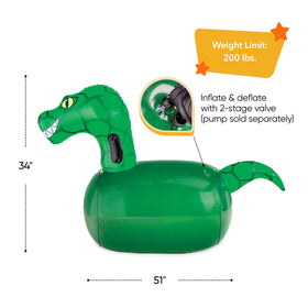 HearthSong Hop N Go inflatable bouncer close-up showing sturdy handles and vinyl.