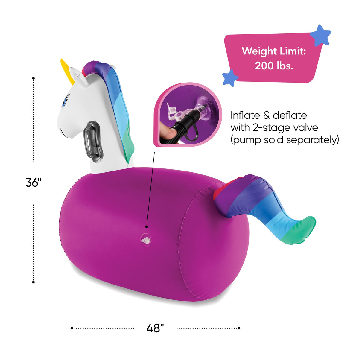 HearthSong Hop N Go unicorn backyard adventure for outdoor fun