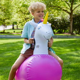 HearthSong Hop N Go unicorn easy inflation valve for quick setup