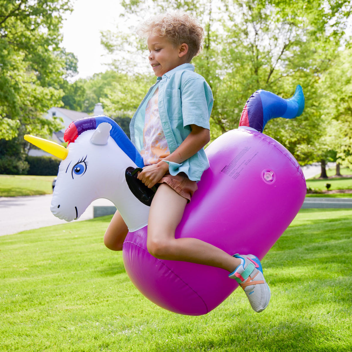 HearthSong Hop N Go unicorn handles secure grip enables steady bouncing