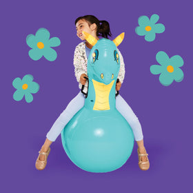 HearthSong inflatable dragon surface adds vibrant color to backyard playtime