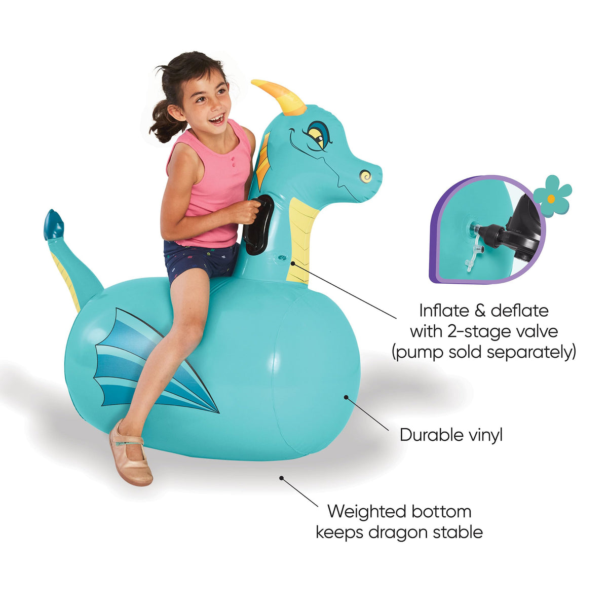 HearthSong kids outdoor dragon bounce toy for active play