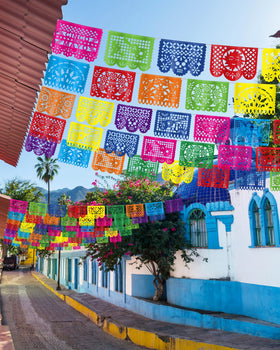 Heartome Fiesta banner double-sided design offers visibility from every angle.