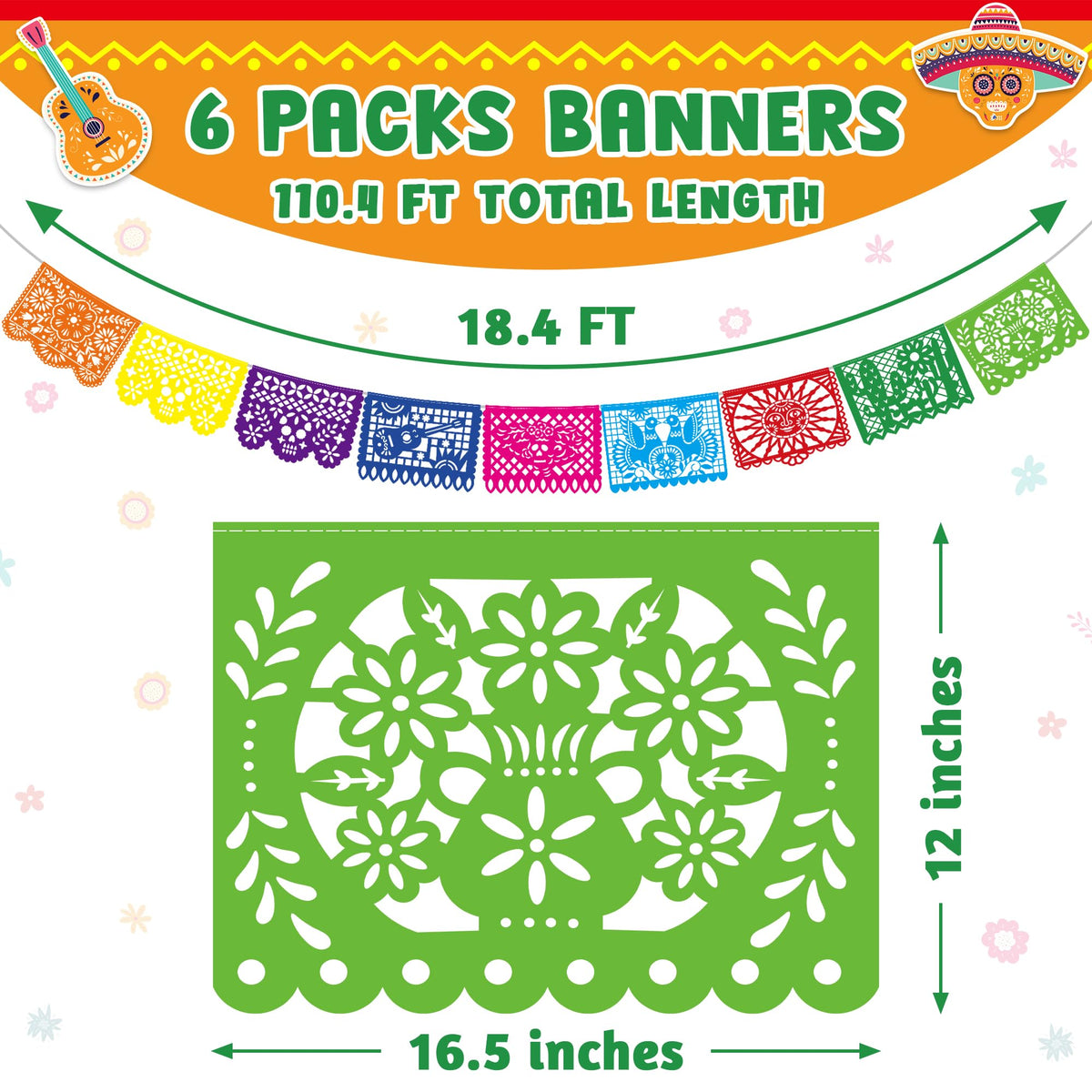 Heartome Cinco de Mayo banner outdoor ready, weather resistant decor for celebrations.