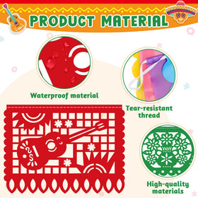 Heartome Cinco de Mayo banner uses waterproof material for lasting decor.