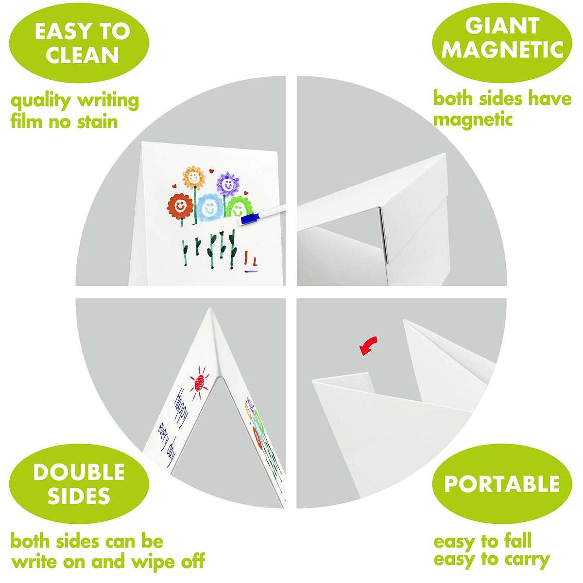 Hebayy easel used in classroom or home environments for learning