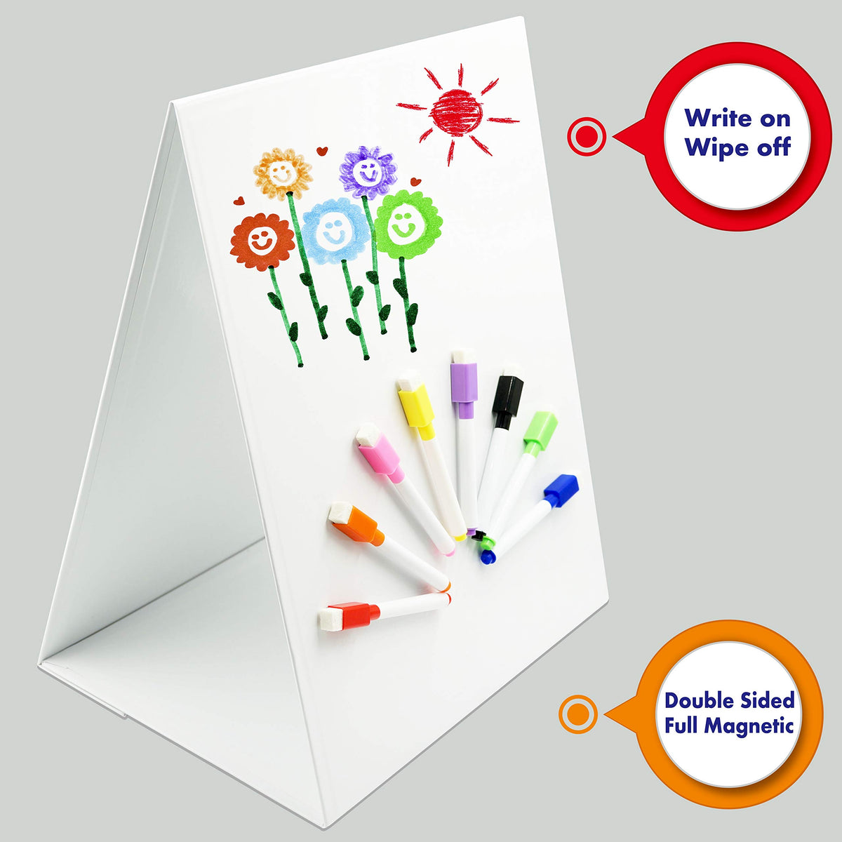 Hebayy magnetic surface accepts letters and teaching aids for setups