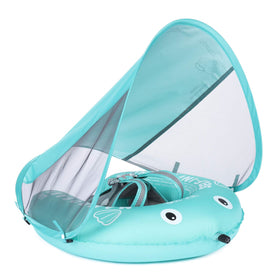 HECCEI Mambobaby float with canopy, front view showing secure balance for toddlers